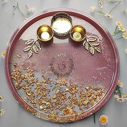 Love and Lather Resin THALI/Roli chawal Platter/Aarti thali/Pooja Thali/Pooja thali for Diwali/karva chauth/Wedding Gift/Housewarming Gift-image-55