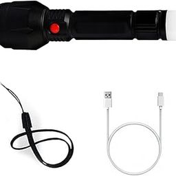 Heavy Duty Long Range Bright Charging Powerful 50W LED Flashlight Torch(Black)-image-33