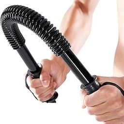 FirstFit Python Power Twister Bar | Upper Body Exercise for Chest, Shoulder, Forearm, Bicep and Arm Strengthening - Size (53 x 3 x 3 cm) Black - 53cm-32