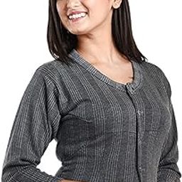 Lava Fiero Women's Thermal Regular Fit Blouse (Medium), Grey-50