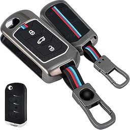 Coll of Fest Metal Silicon Key Cover Compatible With Mahindra Scorpio, Marazzo | Xuv 300, Xuv 700 | Xuv 400 Ev | Bolero | Thar | Tuv 3 Button Flip Key Feature Visibility In Low-Light Condition, Black-image-67