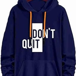 Men's Hooded Neck Regular Fit PC Fleece Dont Quit Printed Hoodie for Winters (L (P-310)-image-45
