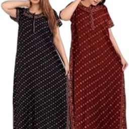 Beautiful Printed Zipper Nighty for Women Featuring Premium Cotton and Elegant Full-Length Design-image-10