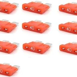 PBROS 10 Pieces Standard Size Blade Fuse -40 AMP-(Color-Orange,Pack of 10)-30