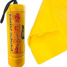 Croapo Big Size Synthetic Chamois Cloth for Cleaning Car & Bikes | Super Absorbent | Drying Car Reusable Shammy Towel, Multifunctional, Dry & Wet for Glass, Furniture - (Yellow, 66x43x0.2cm)-image-25