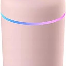 Humidifier 300ml Cool Mist USB Portable Mini Air Diffuser for Home, Bedroom, Office, Car | Silent Operation | 7 Color LED Night Light | Pink-11