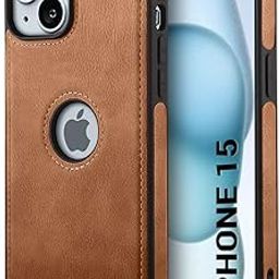 TheGiftKart Genuine Leather Finish iPhone 15 Back Cover Case | Shockproof Design | Raised Edges for Camera & Screen Protection | Stunning Minimalist Design Back Case Cover for iPhone 15 (Brown)-picture-27