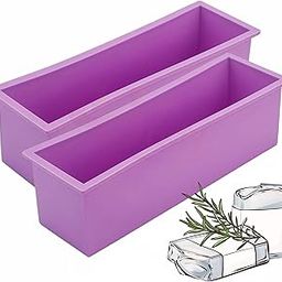 Undy Silicone Soap Mould for Soap Making 2 Pcs Rectangle Loaf Mould for Handmade Soap Making, Capacity : Upto 1.2 Kg, 25.3 x 7 x 7.3 Cm, Multicolour-14