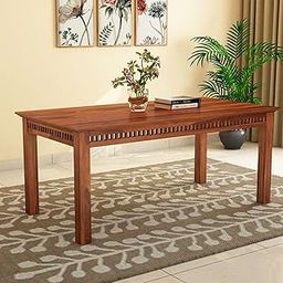 THE FURNITURE EMPORIUM Sheesham Wood 6 Seater Dining Table Only for Dining Room | Wooden Dining Table Only for Home & Kitchen | Solid Wood Dinner Table for Hotels & Restaurant (Honey Finish)-picture-27