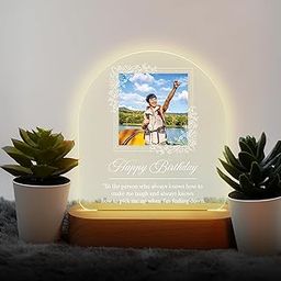 MerchX Personalized,Customized Tabletop Photo Frame Acrylic Printed Happy Birthday LED Table Lamp/Plaque Personalised with Birthday Decoration/Gift for Family,Friend & Special one Design-69-image-70