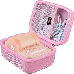 Canboc Carrying Case Compatible with HP Sprocket Panorama Instant Portable Color Label & Photo Printer, Mesh Pocket fit Zink Paper, USB Cable, Pink (Case Only)-image-49