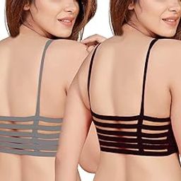 Women's Nylon, Spandex & Cotton Padded Non-Wired T-Shirt Bra-image-84