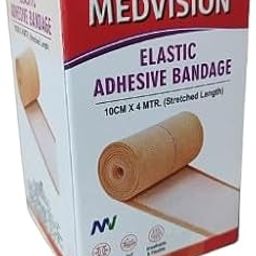 MEDVISION® Premium Elastic Adhesive Bandage for Support & Pain Relief, 10cm x 4mt-image-31