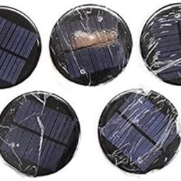 Pack of 5 /Solar for DIY/Solar Panel 6v-80mah / Solar Panel in Circle Shape/Mini Solar panel/80- mm in Diameter /-12