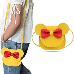 Bembika Kids Sling Bag - Trendy Crossbody Sling Backpack for Kids, Cute PU Material Mini Sling Bag for Children, Colorful Shoulder Bag for Girls, Stylish Small Sling Bag for Baby Girls-(Yellow)-image-22