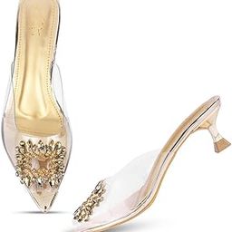 Comfortable and Stylish Kitten Heels Transparent Upper Sandals For women and Girls-image-27