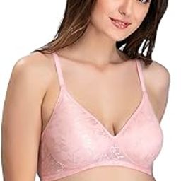 Women's Lace Lightly Padded Non-Wired Bridal Bra-image-98