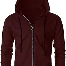 Men's Fleece Banded Collar Sweatshirt (CI-FULL-CHAIN-WINE-XL_Wine_XL)-image-79