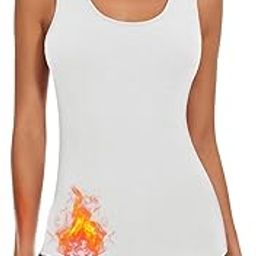Thermal Tank Top Womens Fleece Lined Underwear Tops Undershirt for Women Cotton Cami Warm Base Layer Vest Scoop Neck-image-32