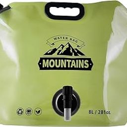 KNB SELLING 1Pack, Portable 8L Folding Water Jug with Adjustable Faucet, Leakproof Emergency Water Bag for Camping, Hiking, Riding, Outdoor Sport - Water Container-image-91