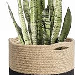 TIMEYARD Sturdy Jute Rope Plant Basket Modern Woven Basket for 10" Flower Pot Floor Indoor Planters-image-69