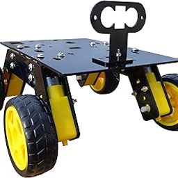 kit4curious 4 Wheel Drive Curious Chassis for DIY Robotics-Black-2