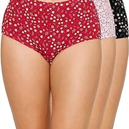 Print High Rise Full Coverage Full Brief Panties (Pack of 3) Multicolour-image-2
