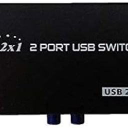 RuhZa Printer Sharing USB Switch 2 Ports USB 2.0 Selector Switch Box for PC Computer Scanner Printers Etc. Black-28