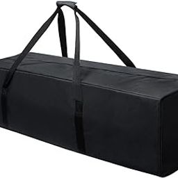 45 Inch Zipper Duffel Travel Sports Equipment Bag, Water Resistant Oversize, Black-image-62