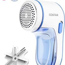 COSTAR Lint Remover for Clothes Rechargeable Cordless, USB Portable Lint Remover for Clothes, Lint Remover for Woolen Clothes, Blankets, Sofas, Curtains, Furniture - Blue, Plastic-image-17
