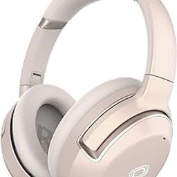 Wireless Over Ear Headphones Noise Cancelling Bluetooth Headphones with Mic, Up to 80H Playtime, Stereo Surround Sound Wireless Bluetooth Headset for PC Cellphone Home Office - Rose Gold-17