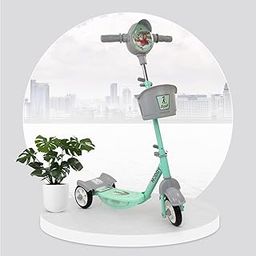 Dash Noddy Deluxe 3 Wheel Adjustable Height Kids Scooter with Storage Basket, Horn and LED Lights, Weight Capacity 25 kg (3 to 6 Years,Green)-image-80