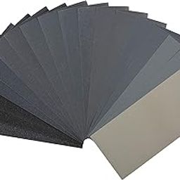 HASTHIP® 18Pcs Sanding Paper, Sanding Paper Set, Sand Papaer, Upgraded Dry Wet Waterproof Sandpaper for Surface Sanding of Wood and Furniture Automotive Polishing (9×3.6inch)-15