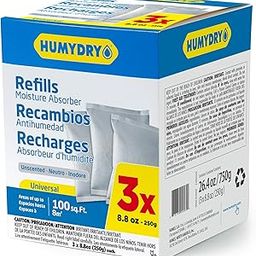 HUMYDRY USA250X3RC12 Unscented Moisture Absorber Refill, 8.8-Ounce, 3-Pack-image-80