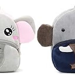 Black Hill Kids School Bag Soft Plush Backpack Cartoon Bags Mini Travel Bag for for Girls Boys Toddler Baby Elephant & Elephant-31