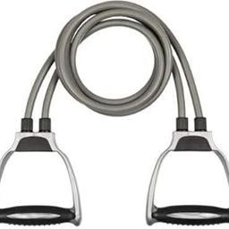 SportsFitt Silicone Double Tube with D Shaped Handle Resistance Rope Workout Pulling Exerciser Fitness Exercise Tube Sports Yoga - (Multicolor)-image-10