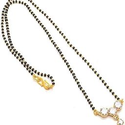 American Diamond Gold Plated Non Adjustable Mangalsutra | Stylish & Lightweight | Jewelry for Womens & Girls for Party, Wedding (Style- Mangal3)-image-78