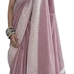 Women's Self Woven, Jacquard Border Cotton Saree with Unstitched Blouse-picture-12