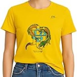 Yellow T-Shirt 100% Cotton 180 GSM Women's Short Sleeves - Made for College Girls & Housewives - Custom Tee for Her Inner Glow-image-26
