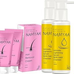 Namyaa Intimate Serum Combo (320gm) |Namyaa Hair Removal Cream 120gm & Namyaa Haldi Chandan Intimate Seurm 200gm |Pack Of 4|For Women Intimate Area|-image-33