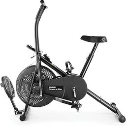 Adonai Upright Air Bike Exercise Cycle with Stationary or Dual Moving Arms for Home Gym Cardio Full Body Weight Loss Workout - Pre Semi Installation (Large (Moving Handle + Twister)) Black-10