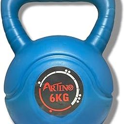 ARTINO PVC Kettlebell Blue For Cardio Training Home & Gym Fitness Workout & Bodybuilding (6kg PVC Kettlebell Blue)-image-18