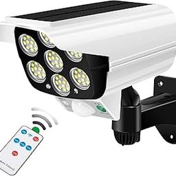 Blushinsta 77 LED Solar Motion Sensor Security Light - Outdoor Fake Camera, Night Safety Light for Yard, Garden, Doorways, Hallways, Office, Shop, and Street - LED Spotlights for Enhanced Visibility-image-43