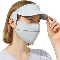 IN-IMAGINE UV Protection Face Mask, Full Face Mask for Bikers, Face Mask for Bikers Detachable Full Face Sunscreen Breathable Face Ice Silk Grey-picture-20