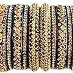 for Women and Girls Green Colour Jaipuri Design partyware/Bridal Set lac bangles lac/lakh/lahath set of 01 (Green)-image-58