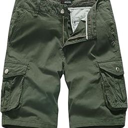 Men's Imported Cotton Casual Daily Outwear Cargo Shorts with Multi Pockets-image-58