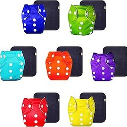 Dumbledo Lite Cloth Diaper with Black Insert (Pack of 7) | Dry Feel and Comfortable | Leakproof | Quick Dry | Designed by Moms | 3 Months – 2 Years | Unisex Baby-image-68
