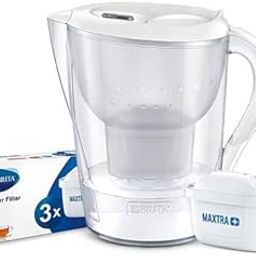 Combo pack of BRITA Marella Water Filter Jug 2.4L White & 3pc + 1pc free MAXTRA+Refill Cartridge|Powerful Filtration with MicroFlow Technology | Activated Micro Carbon Pearls for Fresh & Tasty Water-image-26