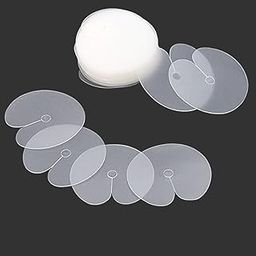 BLUSHIA 12 Pieces Heat Shield Guards, Hair Extensions Shield Circular, Single Hole, Clear Fusion Glue Protector for Hair Extension Using, Heat Shield Guards for Hair Extension-55