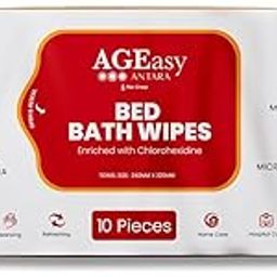 AGEasy (Max Group) Bath Wipes | Adult Wet Wipes | Adult Bath Wipes | Anti Bacterial | Ready To Use Cleansing Towels | Refreshing Sponge Bath Towel for Men & Women (10 count)-image-105